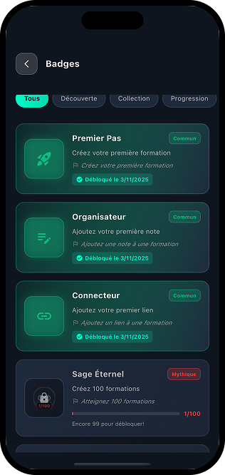 Progressly App Interface